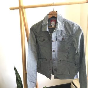 • Dickies pinstripe denim jacket • XS